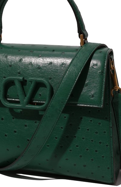 Сумка vsling medium из кожи страуса VALENTINO, арт. XW2B0J20/WKF, фото 3