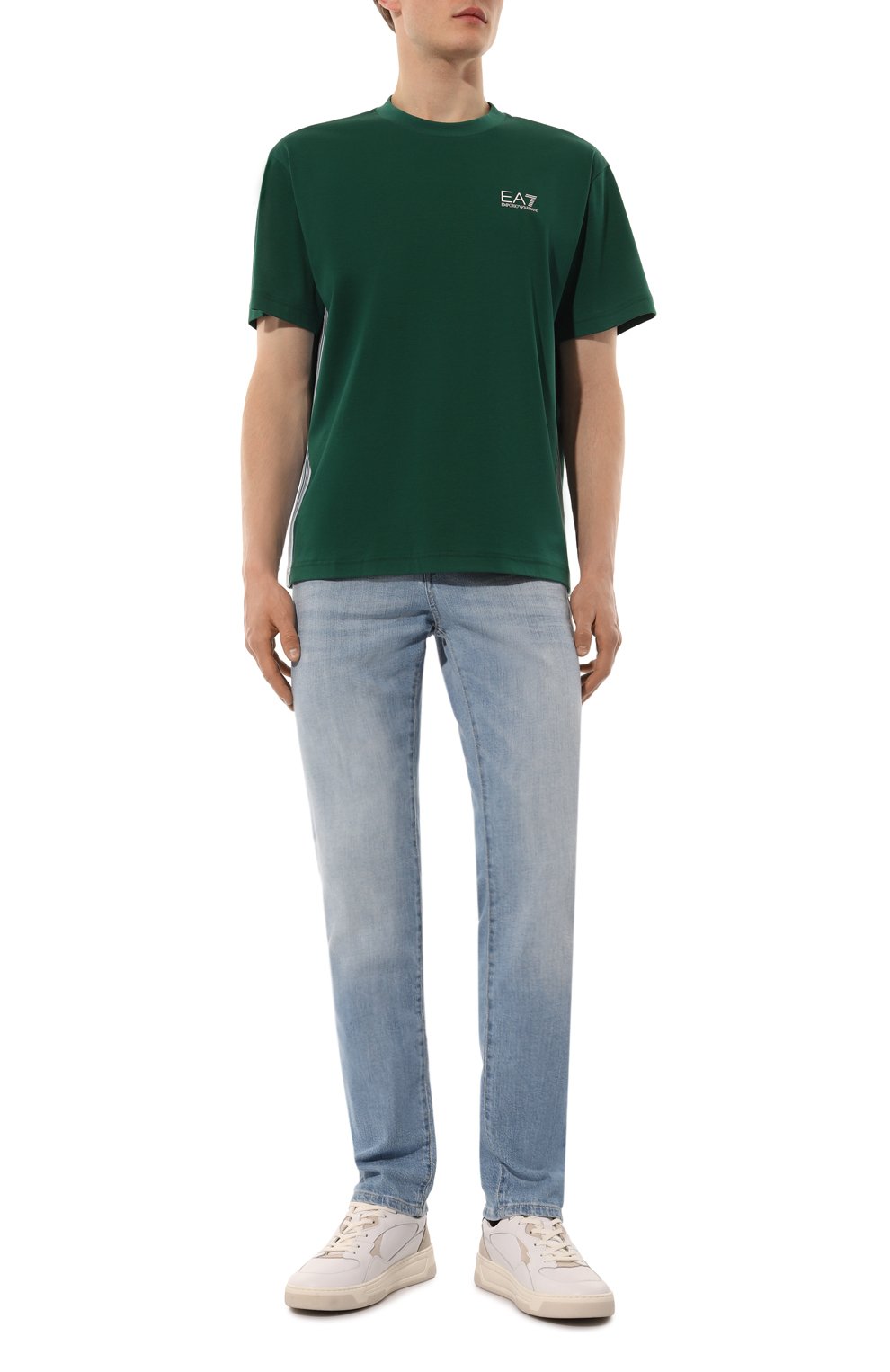 Хлопковая футболка EA7, арт. 6DPT19/PJ0LZ, фото 2