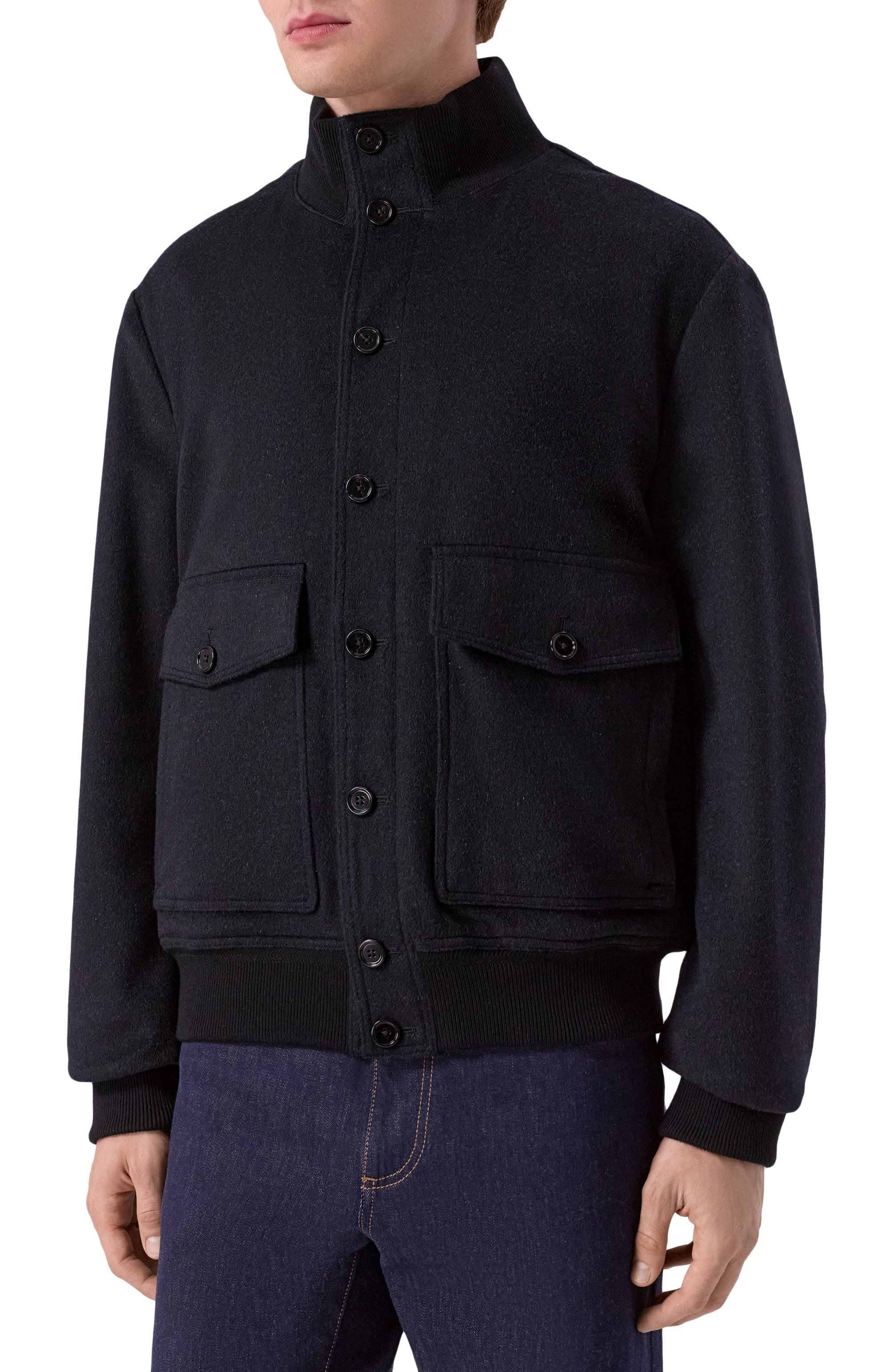 Бомбер из кашемира и шерсти DOLCE & GABBANA, арт. G9BIBT/FU2D1, фото 3