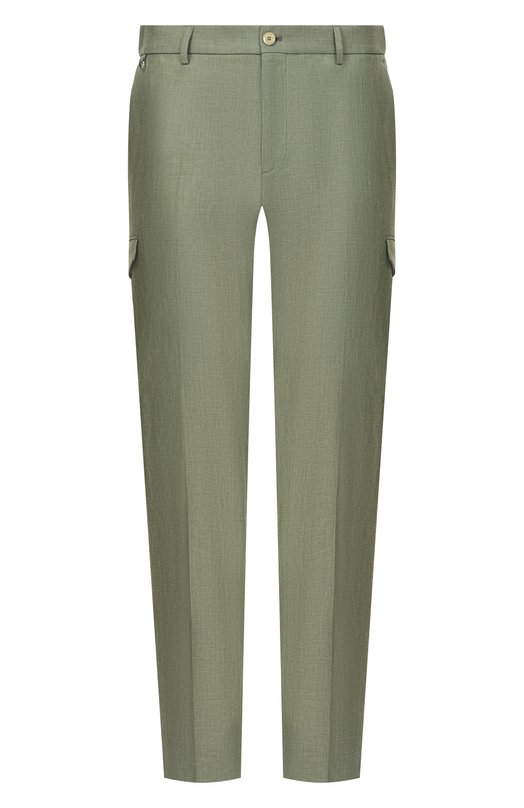 Брюки-карго изо льна и шерсти Stefano Ricci M1T6100142/B127HA Зелёный M1T6100142/B127HA