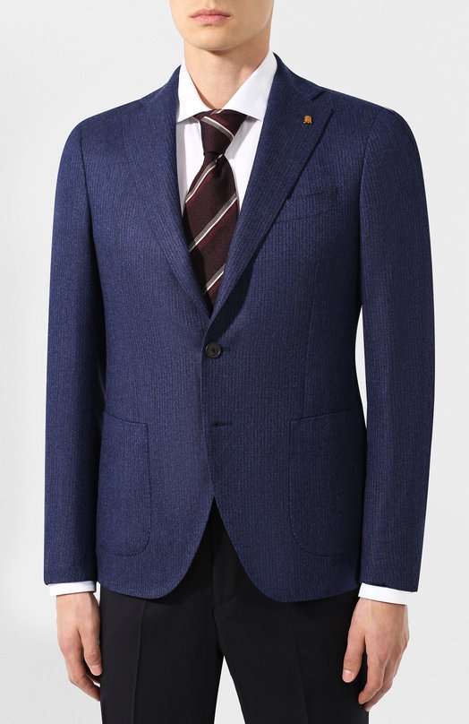 Пиджак из смеси шерсти и кашемира Sartoria Latorre R0MA U60648 Синий  R0MA U60648 Фото 3
