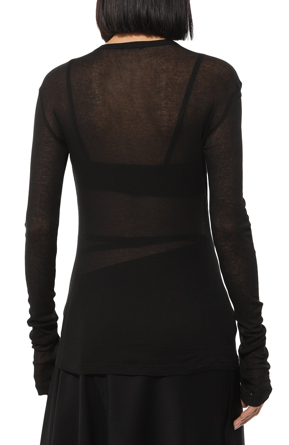 Хлопковый лонгслив ANN DEMEULEMEESTER, арт. 2402-W-JTS12-35-FA434-099, фото 4