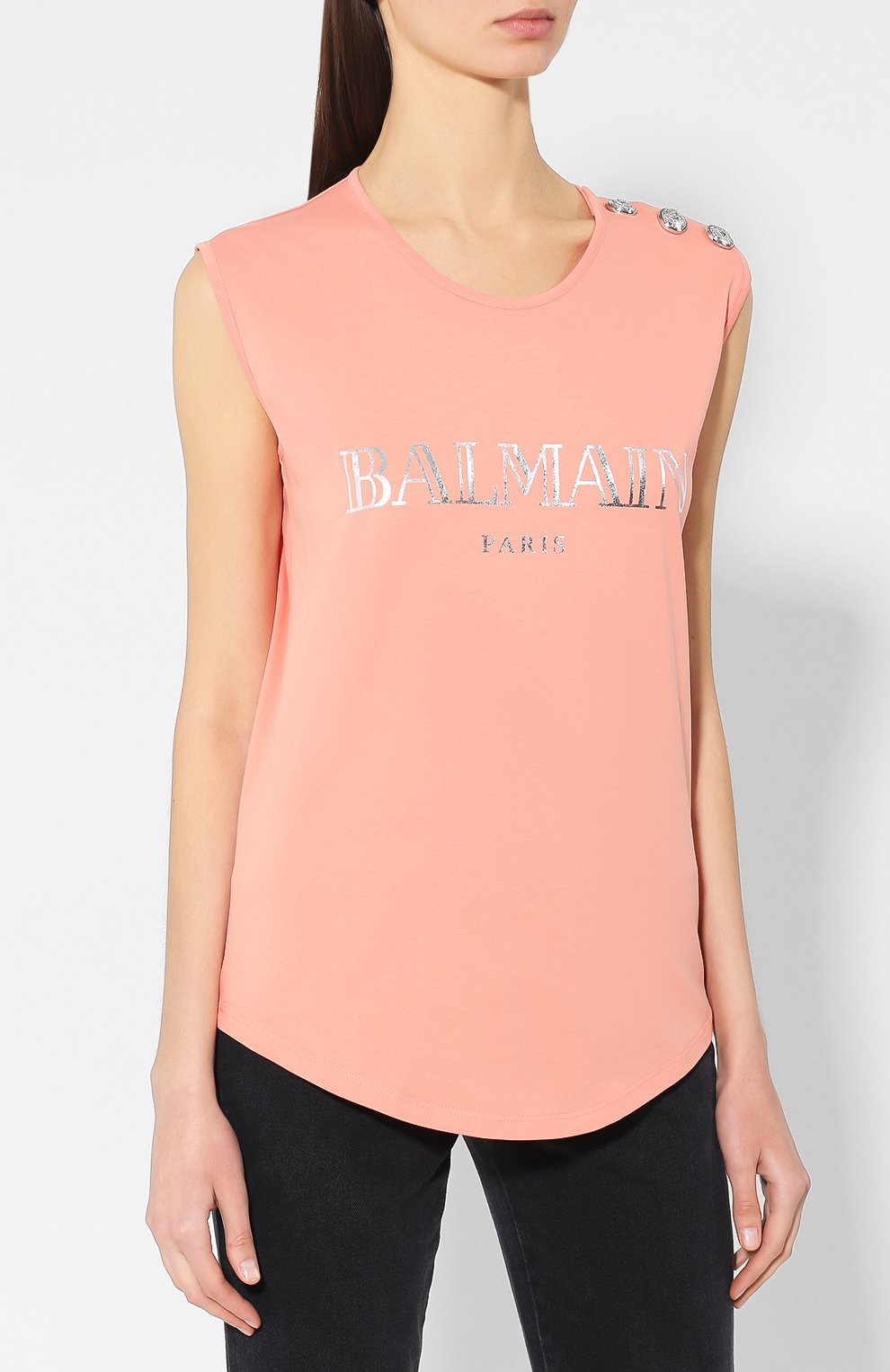 Хлопковый топ BALMAIN, арт. RF11075/I042, фото 3