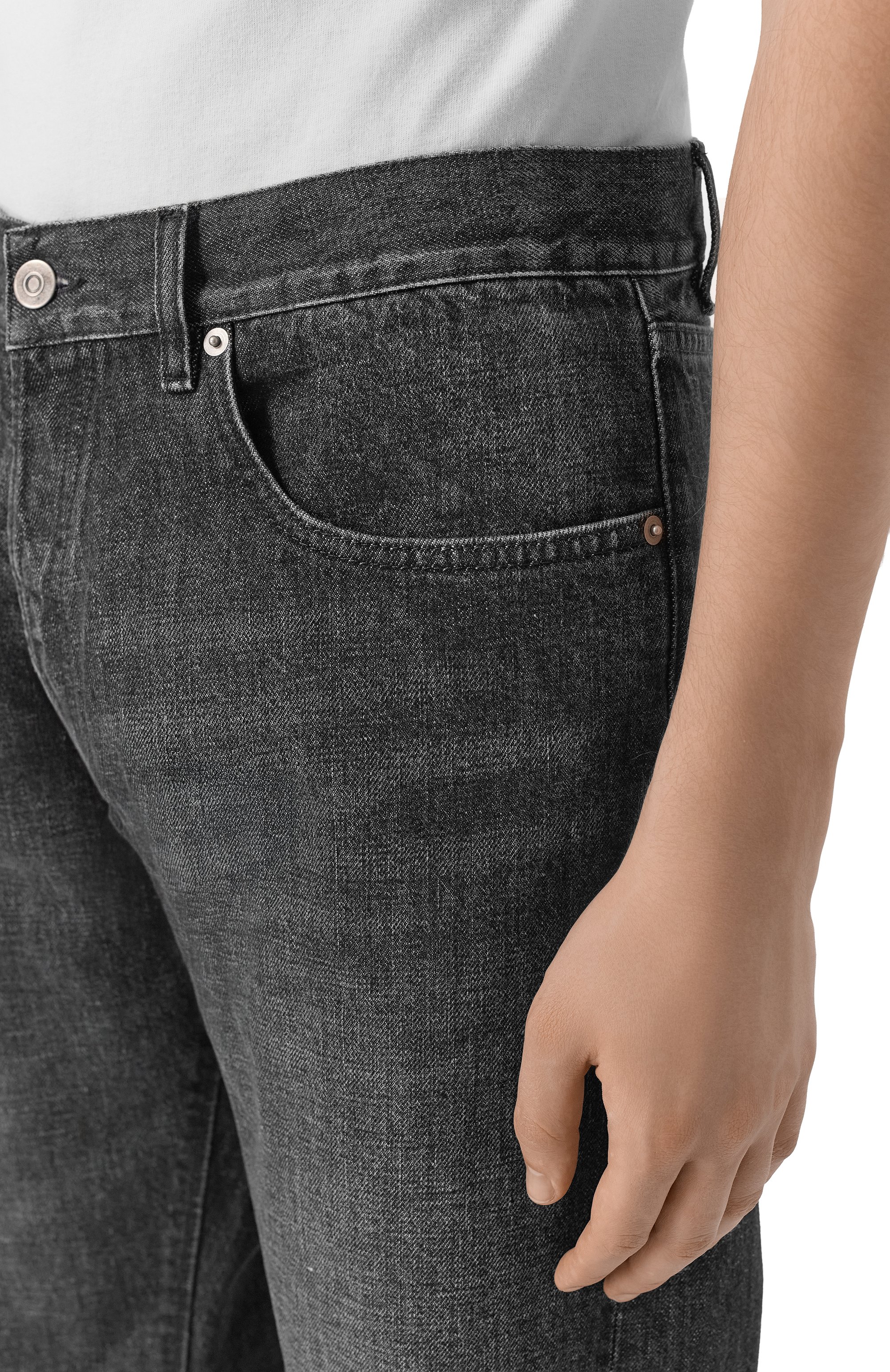 Джинсы MAISON MARGIELA темно-серого цвета по цене 113000 руб., арт. S67LA0043/M30036, фото 5 Джинсы MAISON MARGIELA, арт. S67LA0043/M30036, фото 5