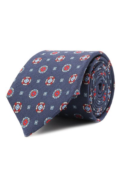 Мужской галстук изо льна и шелка CANALI, арт. 18/HS03109