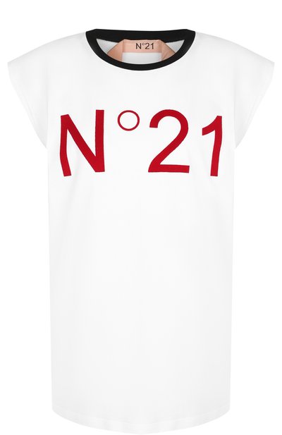 Женская хлопковая футболка с логотипом бренда N21, арт. 18I N2P0/F041/4157