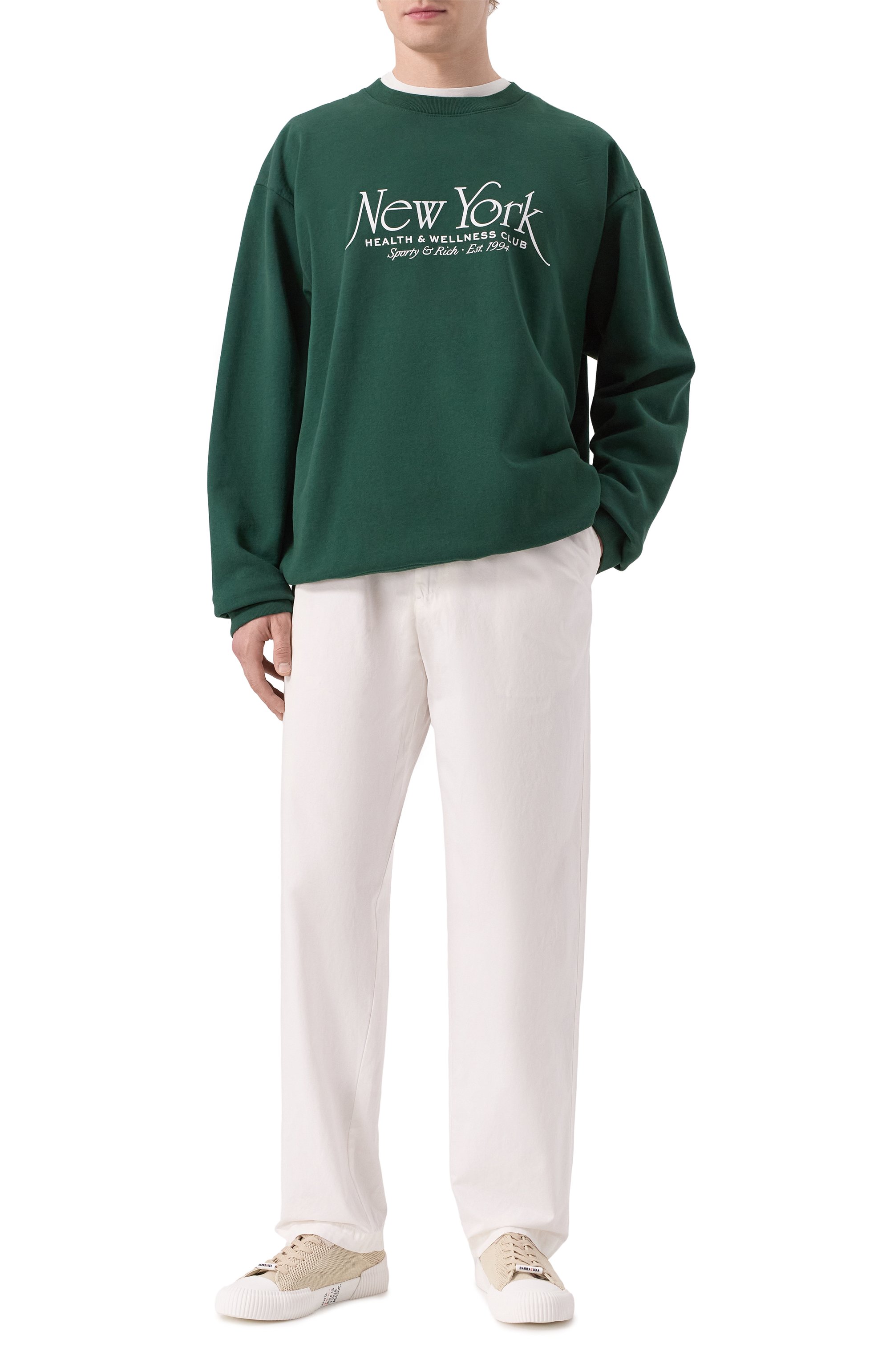 Хлопковый свитшот SPORTY AND RICH, арт. ST071606034GR10, фото 2