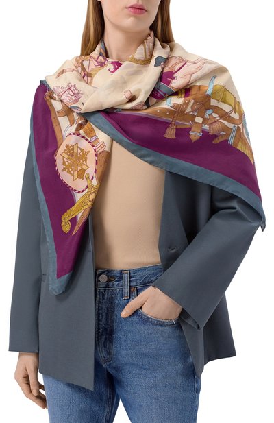 Женская шелковая шаль царский выезд GOURJI, арт. 91169037/62108