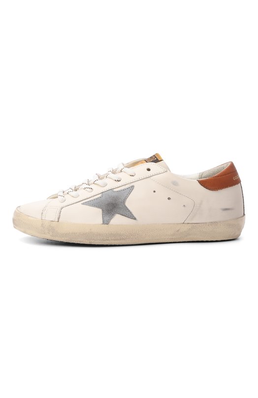 Кожаные кеды Super Star Golden Goose Deluxe Brand GMF00101.F007508 Белый  GMF00101.F007508 Фото 4