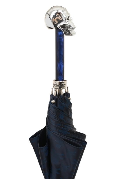 Зонт-трость PASOTTI OMBRELLI темно-синего цвета по цене 38800 руб., арт. 416N/PLAT.BLU+TESCHI/W33, фото 5 Зонт-трость PASOTTI OMBRELLI, арт. 416N/PLAT.BLU+TESCHI/W33, фото 5