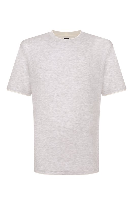 Футболка изо льна и хлопка Fedeli TU000220/LIN0 C0TT0NE Серый TU000220/LIN0 C0TT0NE