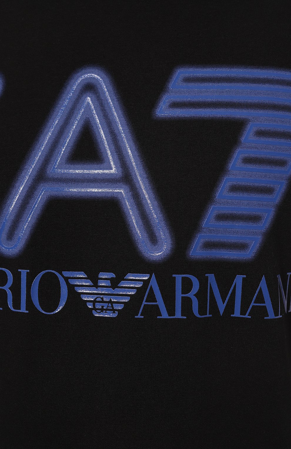 Хлопковая футболка EA7 черного цвета по цене 7410 руб., арт. 3DPT37/PJMUZ, фото 5 Хлопковая футболка EA7, арт. 3DPT37/PJMUZ, фото 5