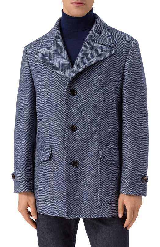 Пальто из кашемира и шелка Brunello Cucinelli MV4057043 Синий  MV4057043 Фото 3