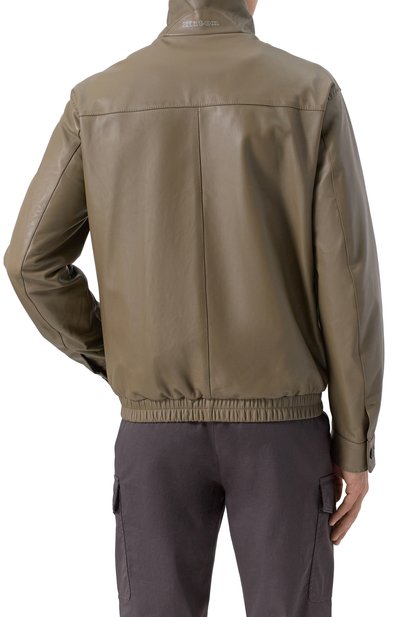 Кожаный бомбер KITON, арт. UW2056V0822F09, фото 4