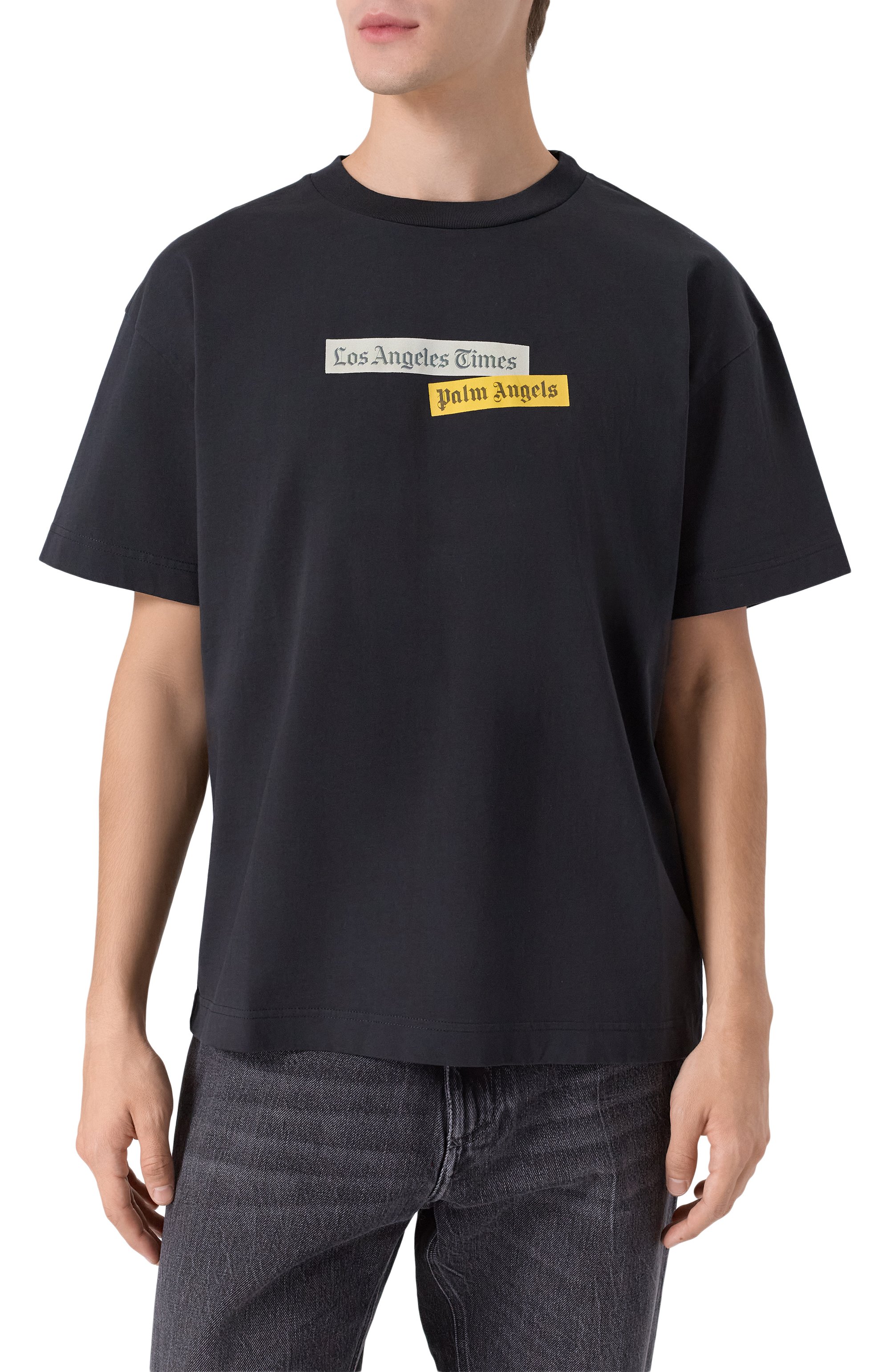 Хлопковая футболка PALM ANGELS, арт. PMAA109F25JER004, фото 3