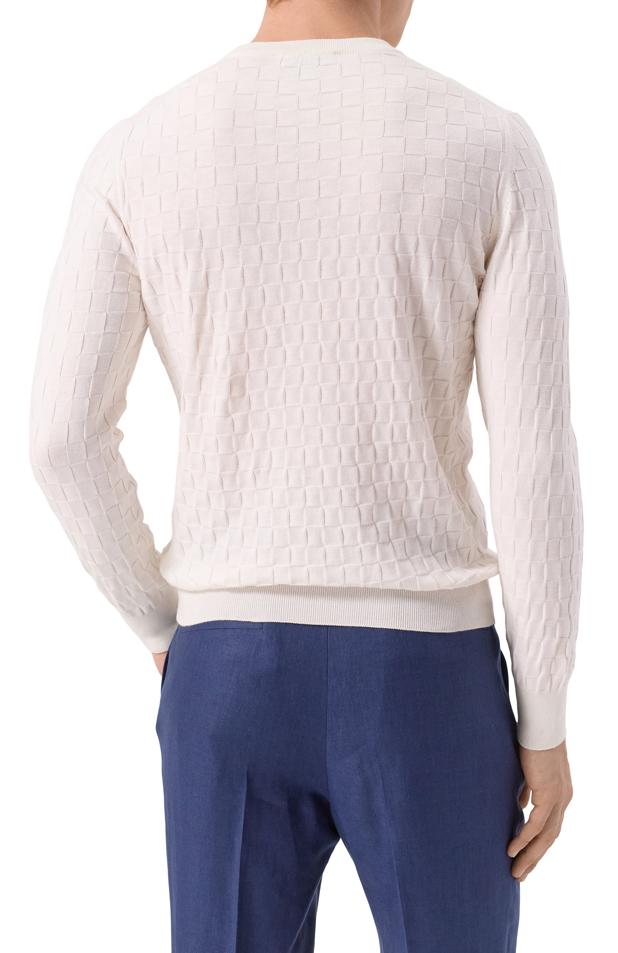 Хлопковый джемпер GRAN SASSO белого цвета по цене 25350 руб., арт. 57109/18040, фото 4 Хлопковый джемпер GRAN SASSO, арт. 57109/18040, фото 4