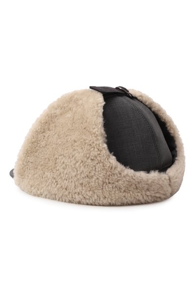 Шерстяная шапка-ушанка BRUNELLO CUCINELLI темно-серого цвета по цене 120500 руб., арт. MCAP90024, фото 3 Шерстяная шапка-ушанка BRUNELLO CUCINELLI, арт. MCAP90024, фото 3