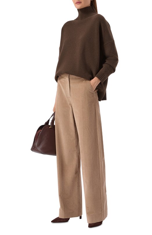 Вельветовые брюки Weekend Max Mara TANIA Бежевый  TANIA Фото 2