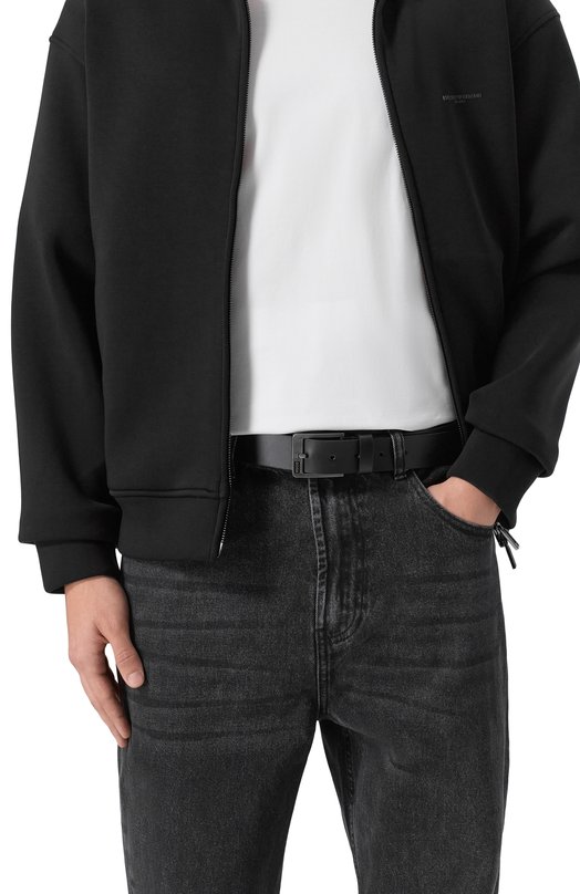 Кожаный ремень HUGO 50548366 Чёрный  50548366 Фото 2