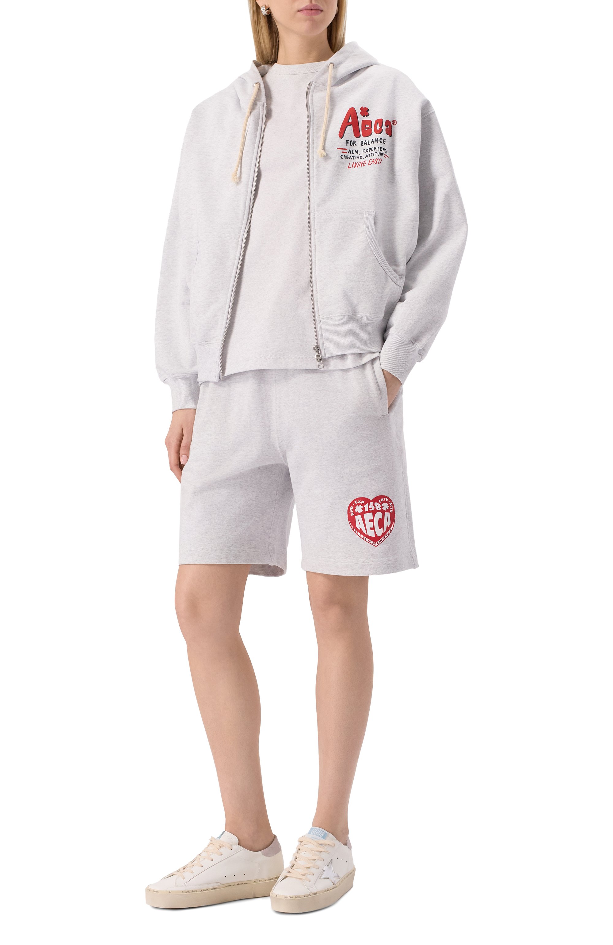 Хлопковая толстовка AECA WHITE, арт. AWCMSSBETSZOV004C0.LIGHT GREY (S), фото 2