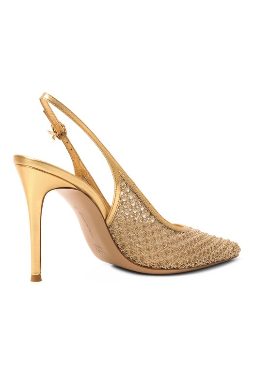 Комбинированные туфли Nikki 95 Gianvito Rossi G95628.95RIC.INKMEKM Золотой  G95628.95RIC.INKMEKM Фото 5