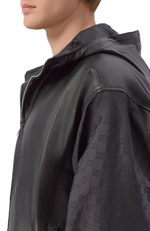 Кожаная куртка Gucci 847789/XNBCD Чёрный  847789/XNBCD Фото 5