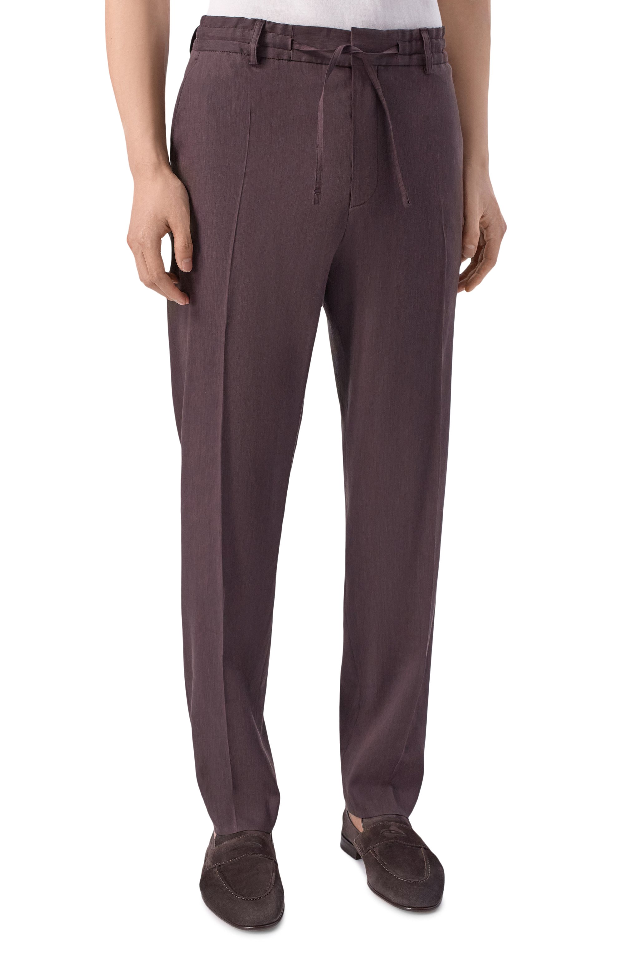 Брюки изо льна и вискозы BOSS, арт. 50561973, фото 3