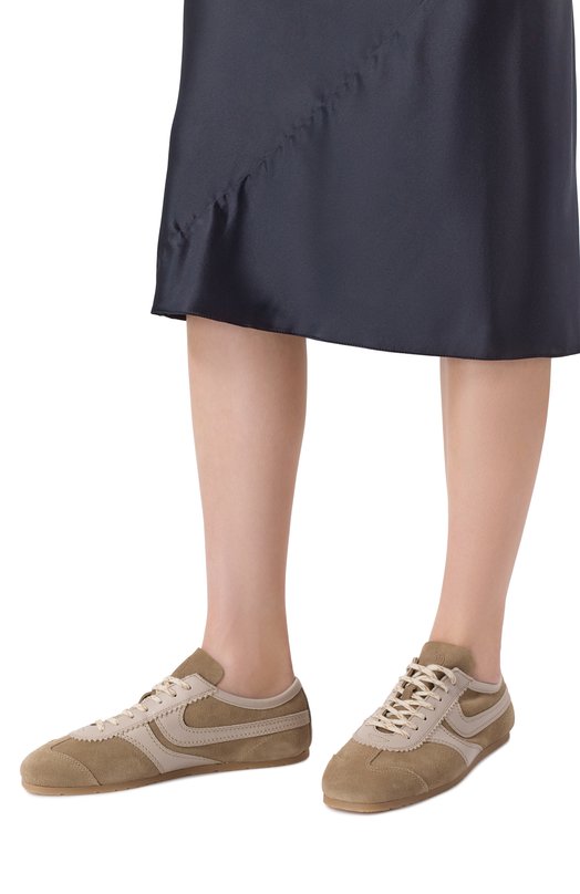 Замшевые кеды Dries Van Noten 011722/0126 Бежевый  011722/0126 Фото 2