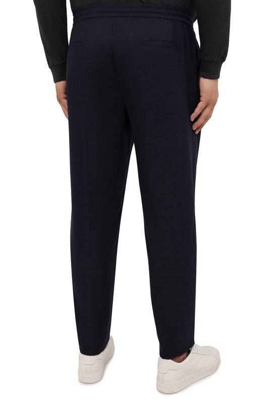 Брюки из шерсти и кашемира Marco Pescarolo Синий, фото 4