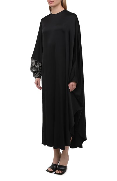 Платье из вискозы STELLA MCCARTNEY черного цвета по цене 219500 руб., арт. 602312/SPA32, фото 3 Платье из вискозы STELLA MCCARTNEY, арт. 602312/SPA32, фото 3