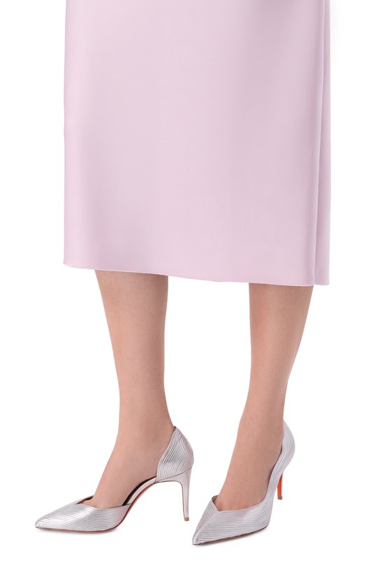 Кожаные туфли Santoni WDIG71875HI2T00X Серебряный  WDIG71875HI2T00X Фото 2