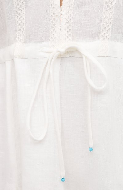 Льняное платье A MERE CO белого цвета по цене 51850 руб., арт. AMC-RSS21-06WW, фото 5 Льняное платье A MERE CO, арт. AMC-RSS21-06WW, фото 5