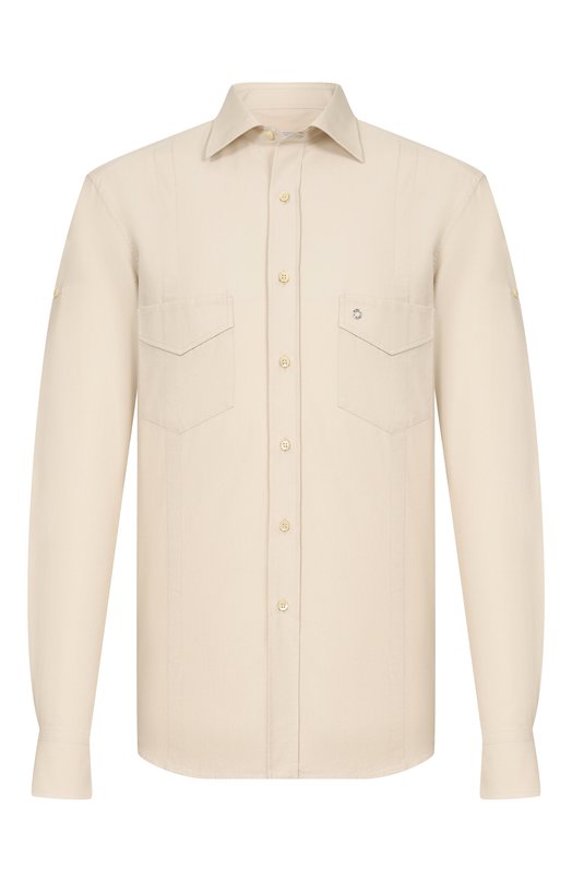 Хлопковая рубашка Stefano Ricci MC008149/BX3128 Кремовый MC008149/BX3128