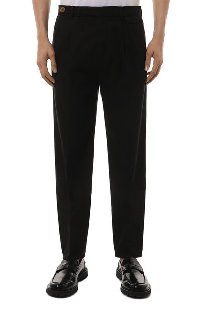 Хлопковые брюки BRUNELLO CUCINELLI черного цвета по цене 99500 руб., арт. M252DB2133, фото 3 Хлопковые брюки BRUNELLO CUCINELLI, арт. M252DB2133, фото 3