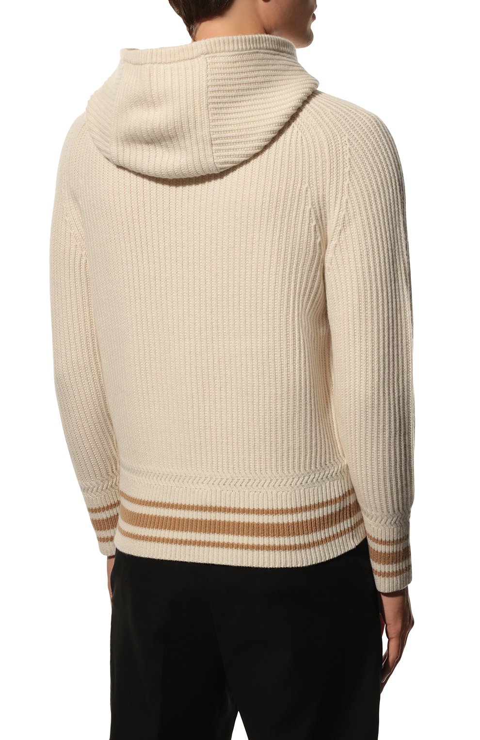 Шерстяное худи BOSS кремового цвета по цене 29500 руб., арт. 50477349, фото 4 Шерстяное худи BOSS, арт. 50477349, фото 4