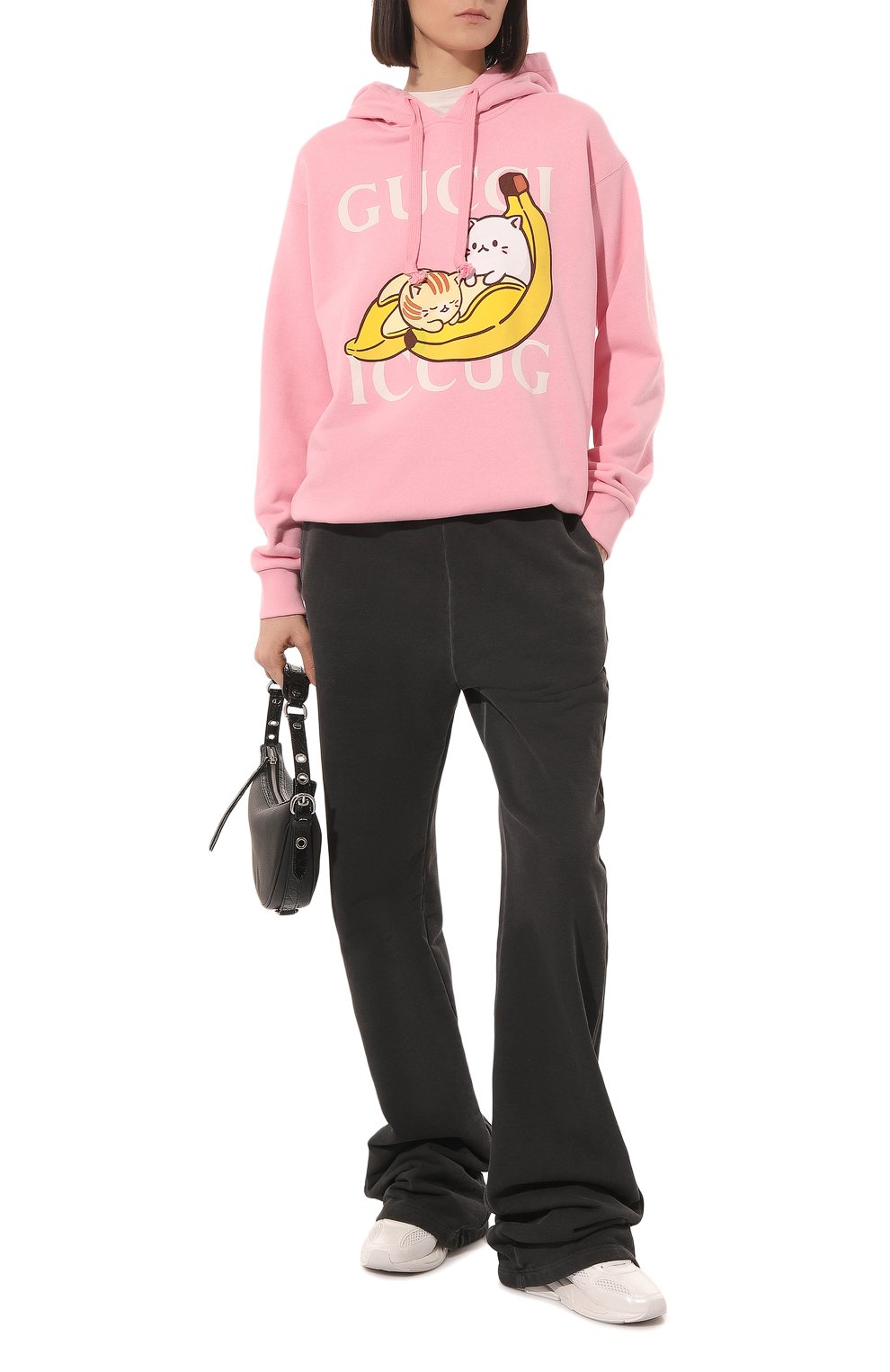 Хлопковое худи GUCCI светло-розового цвета по цене 132480 руб., арт. 615061 XJDL5, фото 2 Хлопковое худи GUCCI, арт. 615061 XJDL5, фото 2