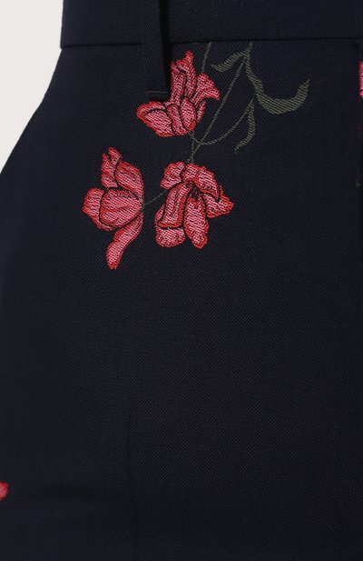 Брюки из смеси хлопка и шерсти с вышивкой GUCCI, арт. 488439/ZKM14, фото 5