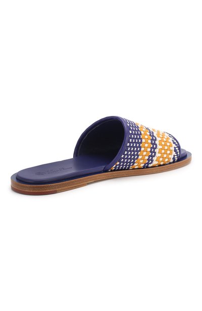 Комбинированные шлепанцы LORO PIANA, арт. FAL1143, фото 4