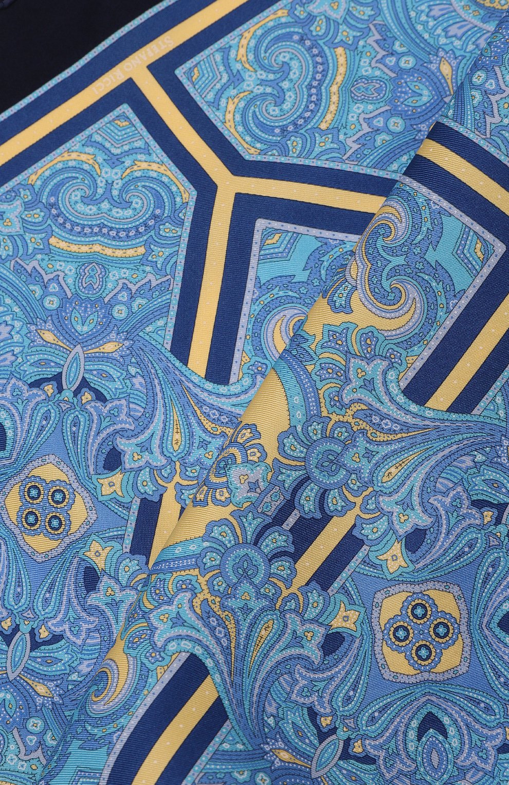 Шелковый платок STEFANO RICCI голубого цвета по цене 19000 руб., арт. FZSR9/11727, фото 2 Шелковый платок STEFANO RICCI, арт. FZSR9/11727, фото 2