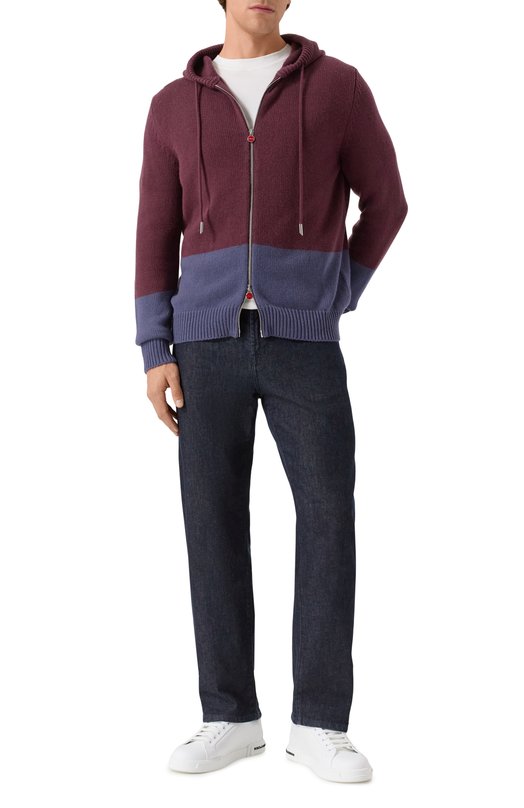 Кашемировый кардиган Kiton UMK0799A0072 Бордовый  UMK0799A0072 Фото 2