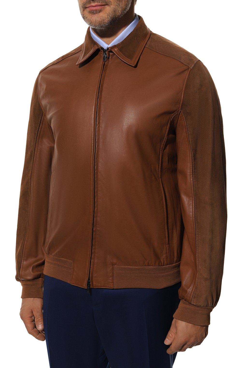 Кожаный бомбер KITON, арт. UW9794/8H62, фото 3