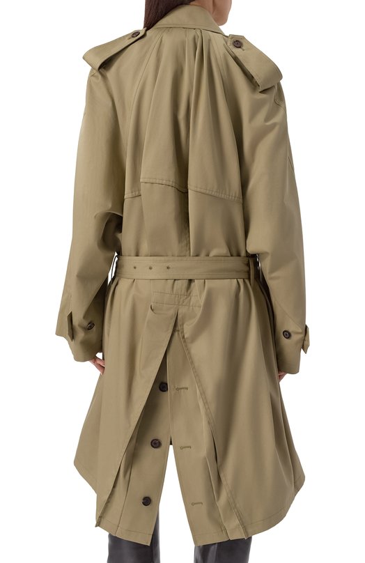 Хлопковый тренч Balenciaga 839117/TSP13 Бежевый  839117/TSP13 Фото 4