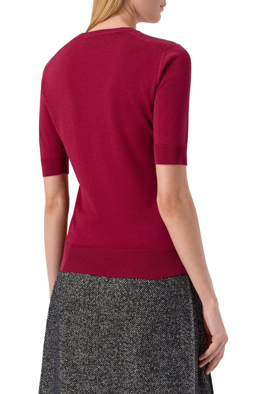 Пуловер из вискозы и хлопка Dolce & Gabbana FXG26T/JFMEB Бордовый  FXG26T/JFMEB Фото 4