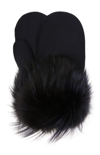 Варежки с меховой отделкой YVES SALOMON, арт. 22WAA126XXFLRD, фото 1