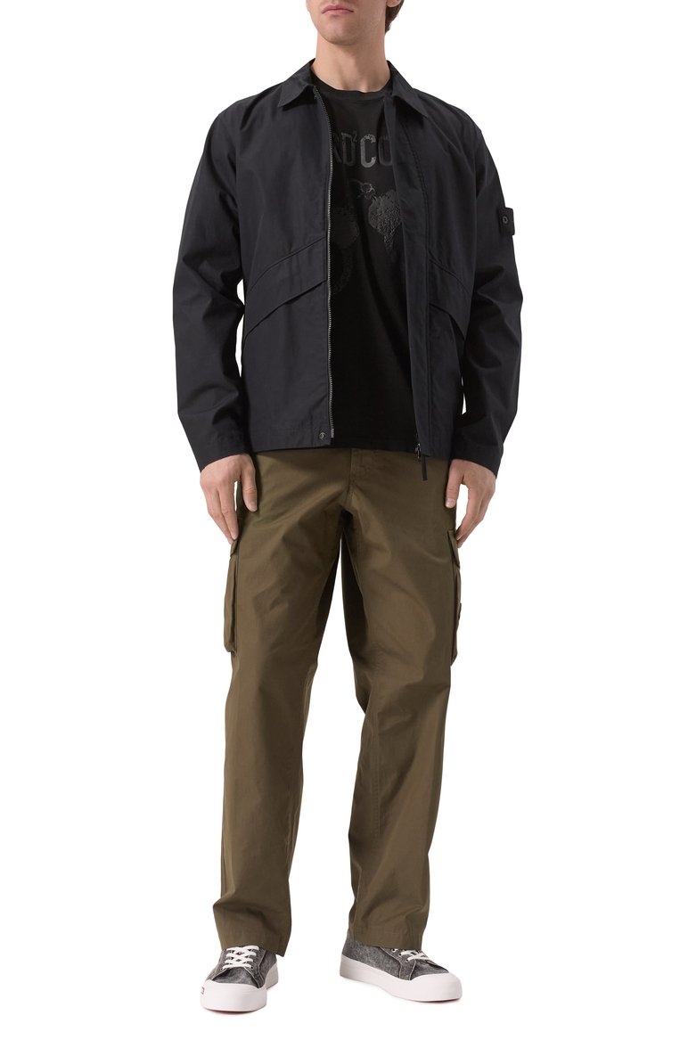 Мужская хлопковая футболка DSQUARED2 черного цвета, арт. S71GD1523/S21600 | Фото 2 (Длина (для топов): Стандартные; Рукава: Короткие; Материал внешний: Хлопок; Принт: С принтом; Мужское Кросс-КТ: Футболка-одежда; Стили: Спорт-шик; Детали: Без декора; Автоматизация состава: Проставлено; Автоматизация ТО: Проставлено)