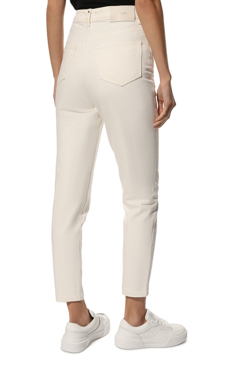 Джинсы с отделкой стразами LIU JO, арт. CF2335 D4770, фото 4