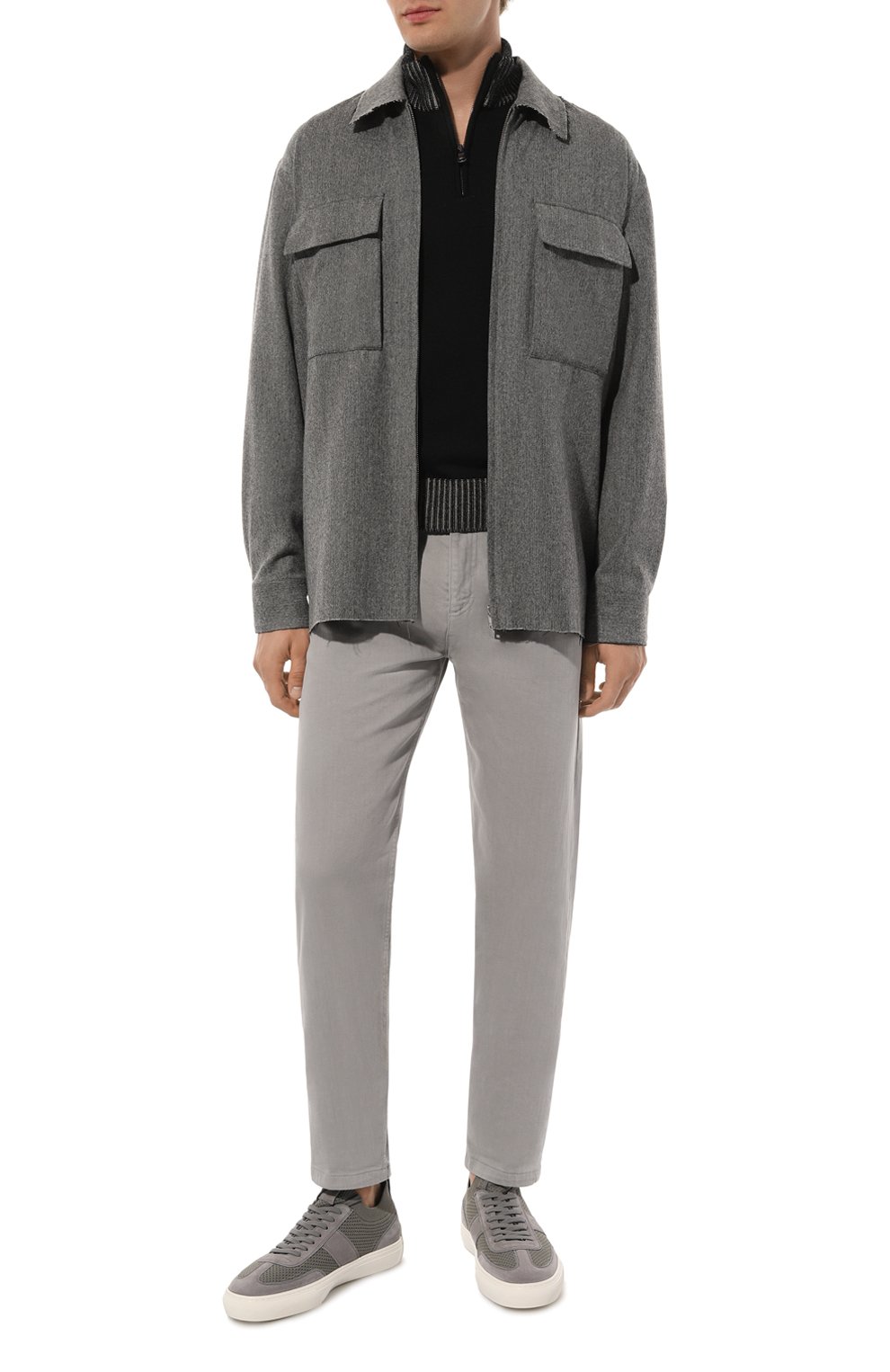 Комбинированные кеды TOD’S серого цвета по цене 61450 руб., арт. XXM03E0GZ00R3Z, фото 2 Комбинированные кеды TOD’S, арт. XXM03E0GZ00R3Z, фото 2