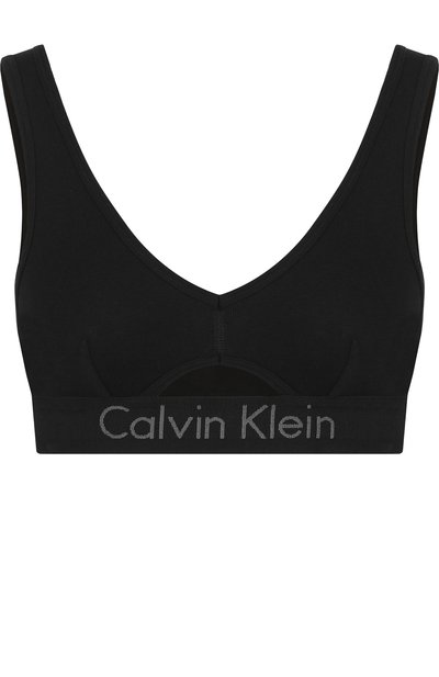 Женский хлопковый бюстгальтер с логотипом бренда CALVIN KLEIN, арт. QF4507E