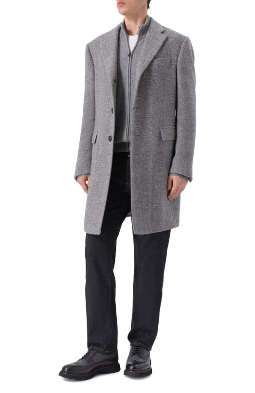 Шерстяное пальто Corneliani 261403-2612204 Серый  261403-2612204 Фото 2