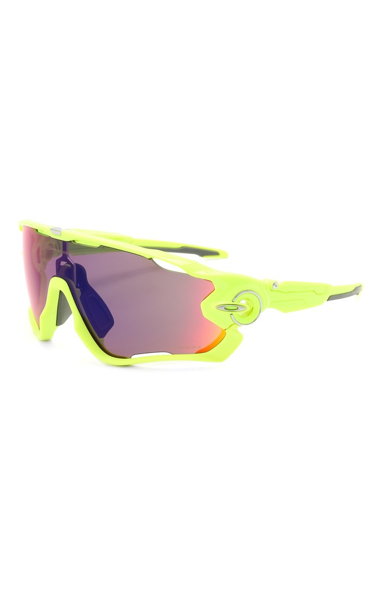 Женские солнцезащитные очки OAKLEY светло-зеленого цвета, арт. 9290-929026 | Фото 1 (Кросс-КТ: С/з-унисекс; Региональные ограничения белый список (Axapta Mercury): Не проставлено, RU; Нос: Не проставлено; Материал: Пластик; Тип очков: С/з; Очки форма: Маска; Оптика Гендер: оптика-унисекс)